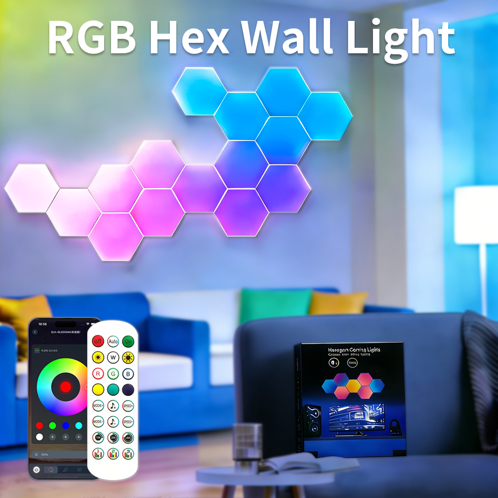 Alexa Compatible Bulb - RGB 5V Hexagon LED Wall Light