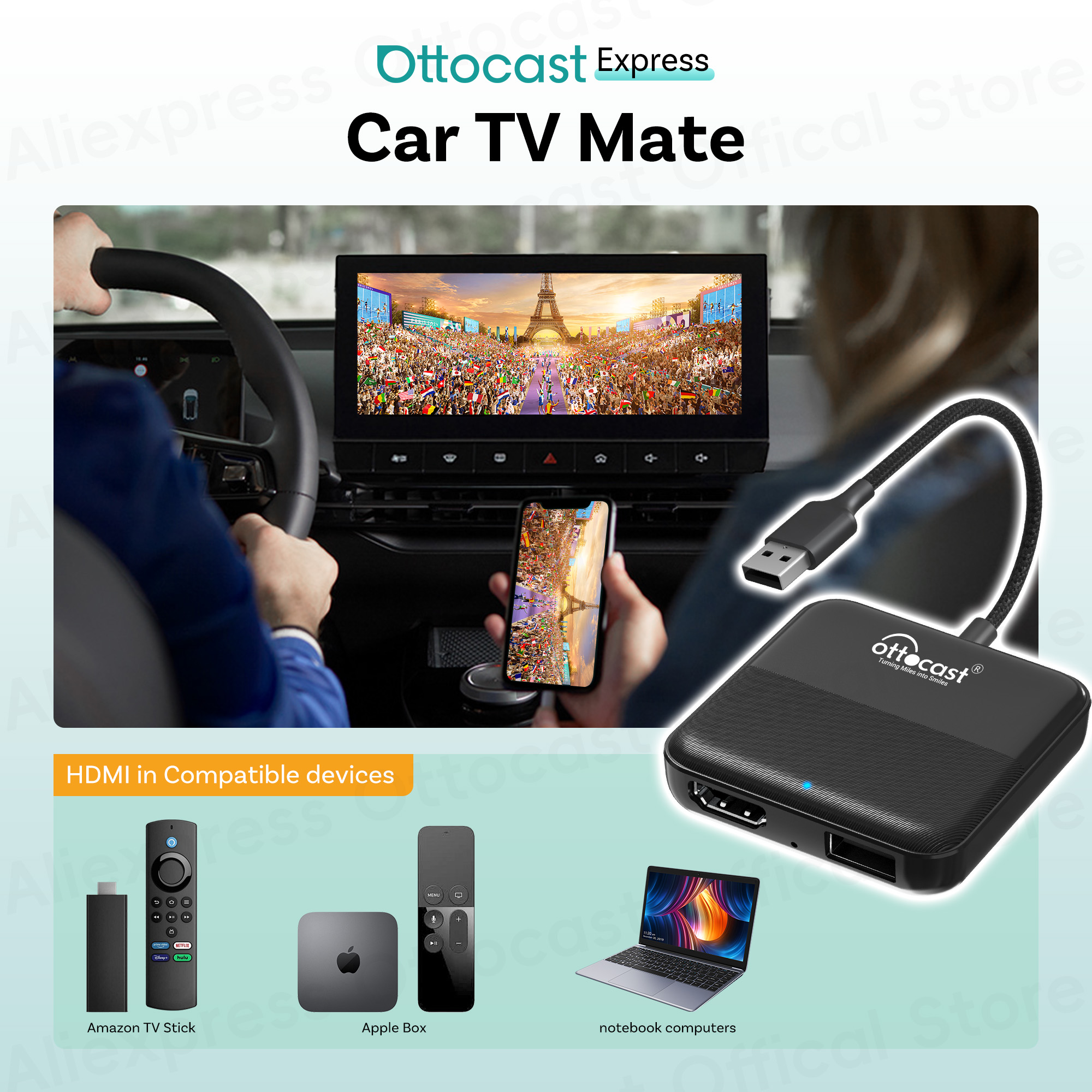 Smart Home Tv - OTTOCAST Express Wireless CarPlay Android Auto