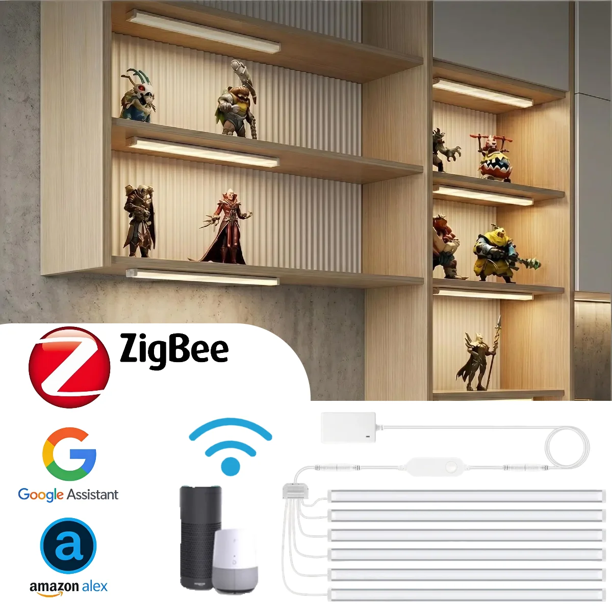 Alexa Compatible Bulb - Zigbee Smart Under Cabinet Lights, Dimmable