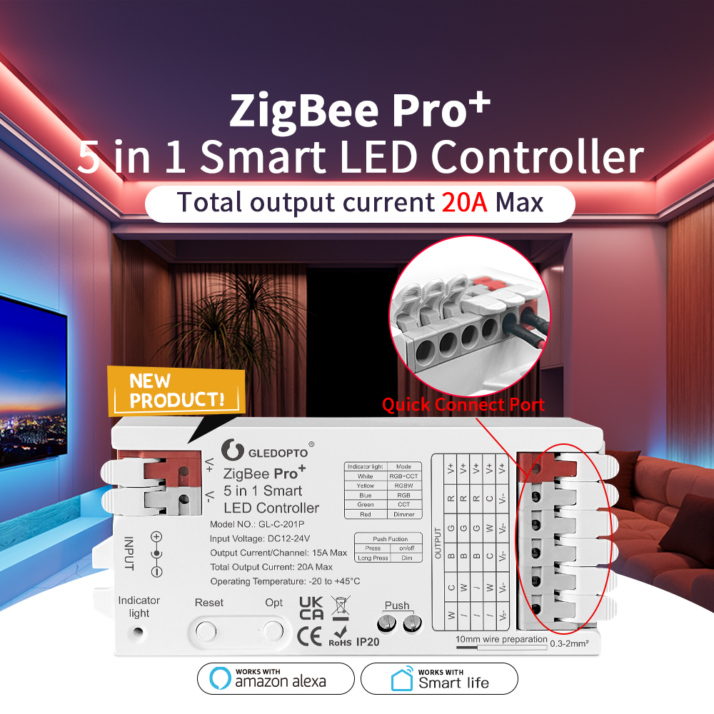 Alexa Compatible Bulb - GLEDOPTO ZigBee 3.0 Pro+ 2 in