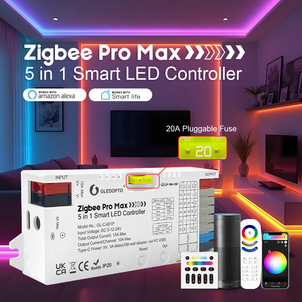 Alexa Compatible Bulb - GLEDOPTO ZigBee 3.0 Pro Max 5-in-1