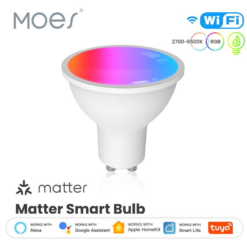 Alexa Compatible Bulb - MOES Tuya Matter WiFi GU10 Smart