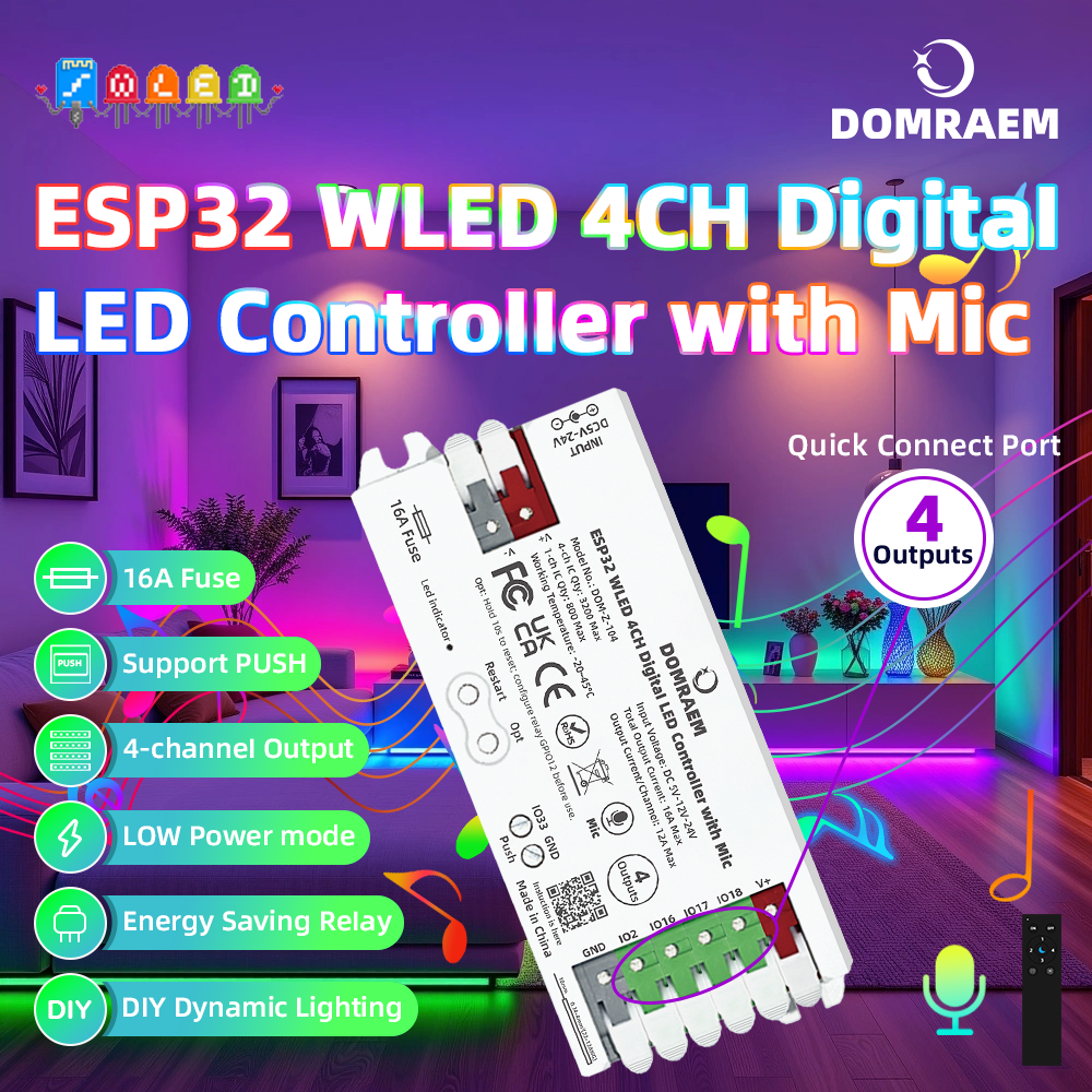 DOMRAEM ESP32 WLED Controller  - Alexa Compatible Bulb reseña y precio