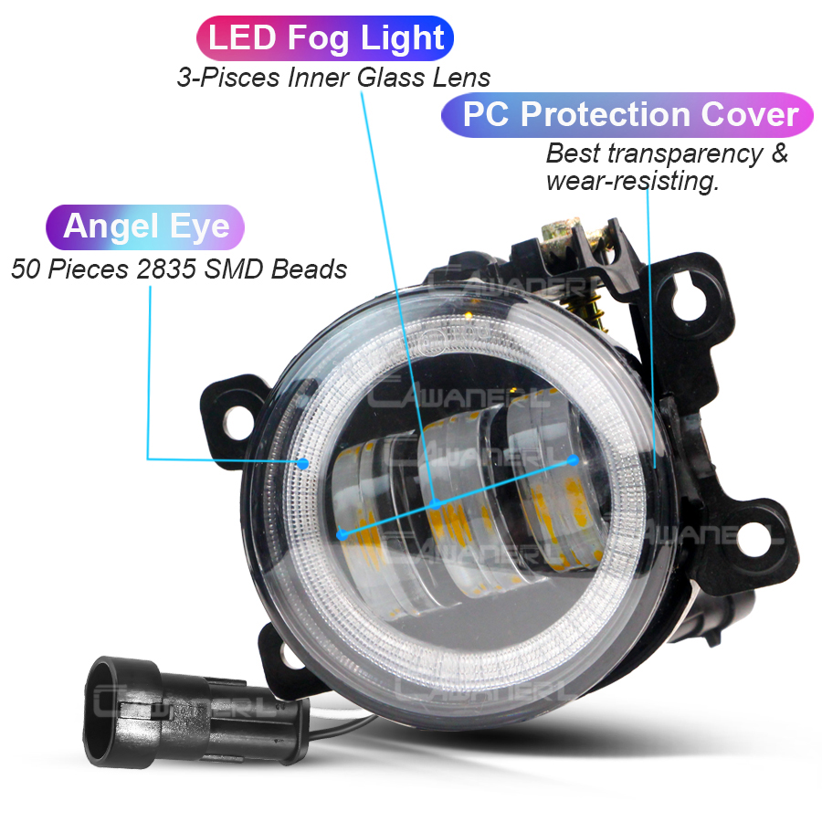 2 Pieces Angel Eye LED Fog Lig - Smart Home Pc reseña y precio