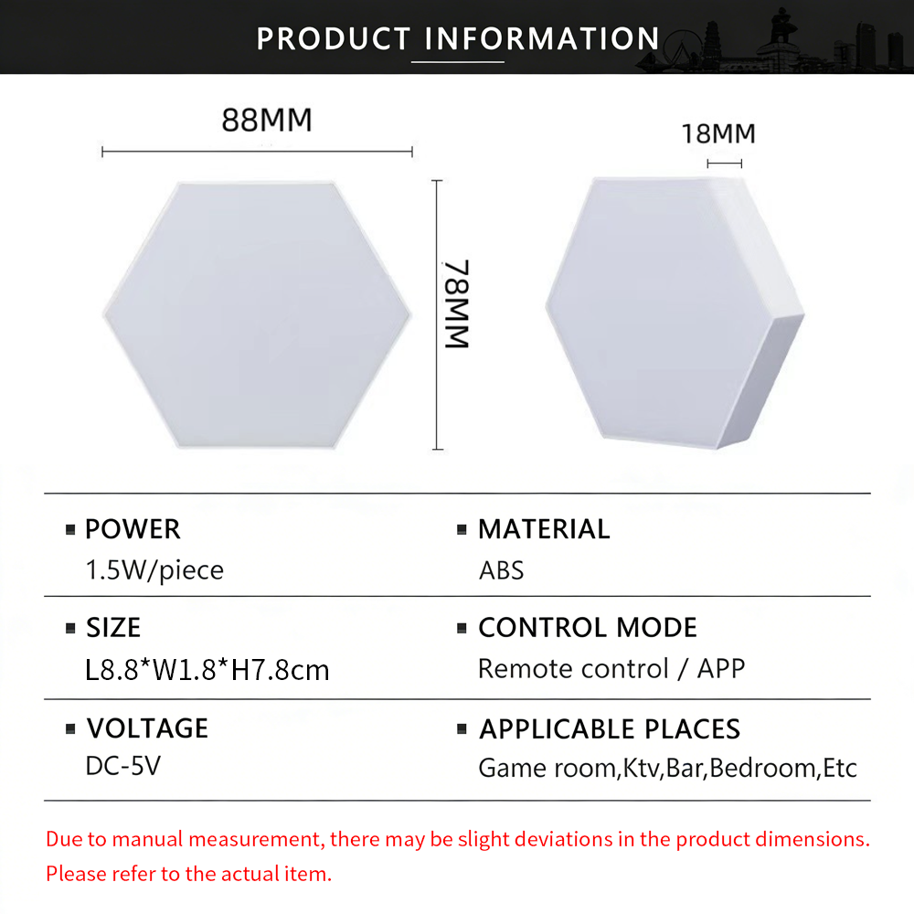 RGB 5V Hexagon LED Wall Light  - Alexa Compatible Bulb reseña y precio