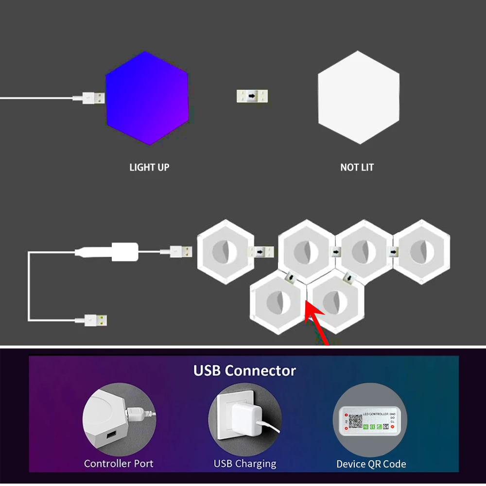 RGB 5V Hexagon LED Wall Light  - Alexa Compatible Bulb reseña y precio