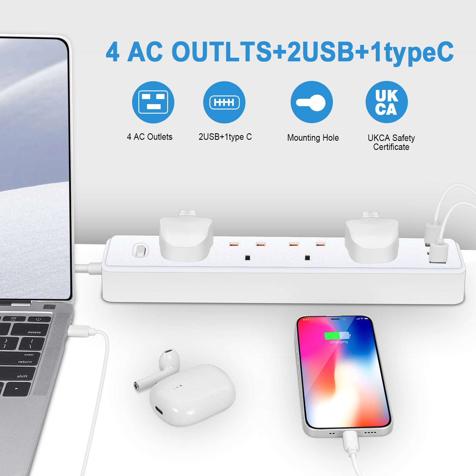 Power Strip Electric Socket UK - Smart Power Strip reseña y precio