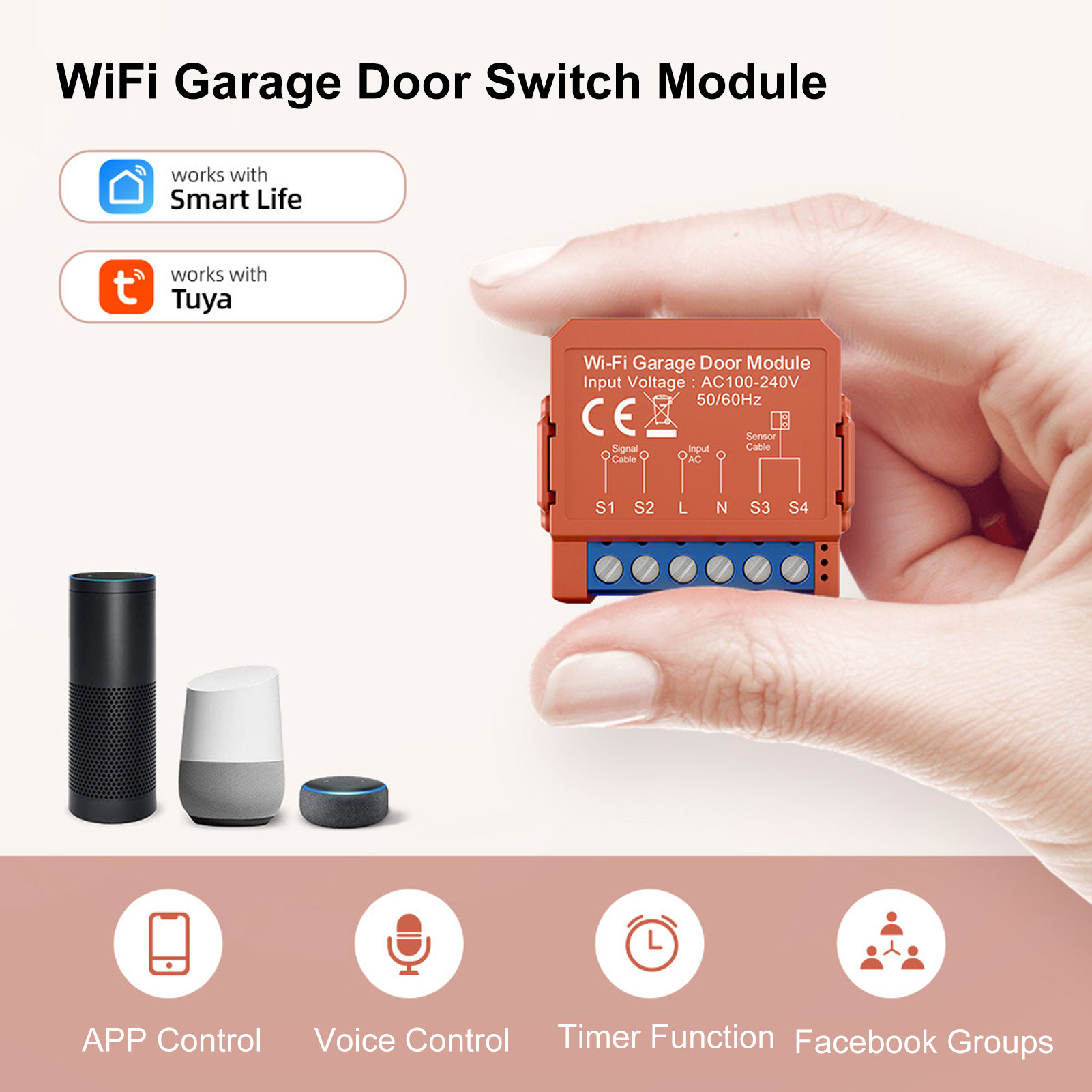 Tuya WiFi Smart Garage Door Sw - Smart Home Login reseña y precio
