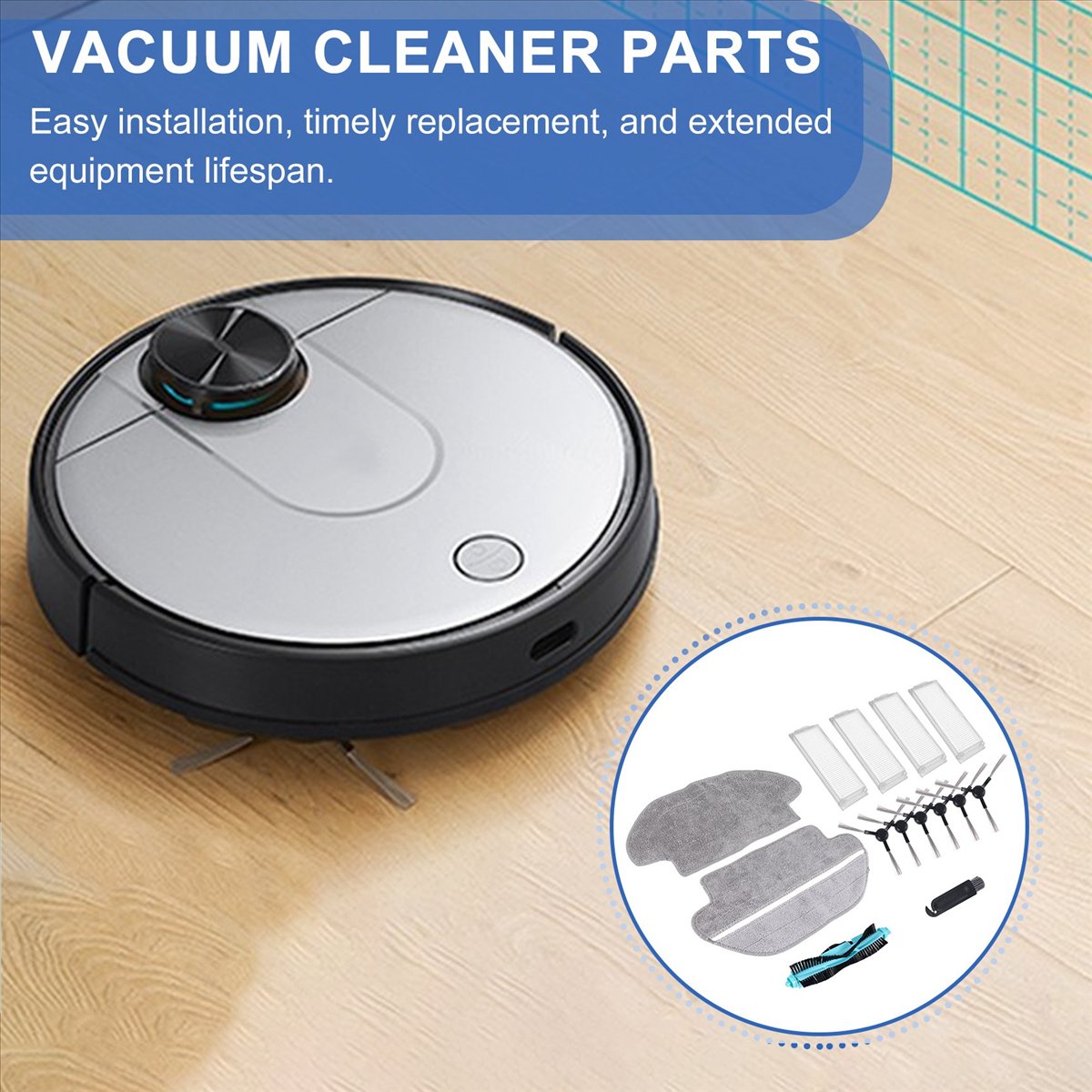YDSC Brush Rags Roller HEPA Fi - Robot Vacuum reseña y precio