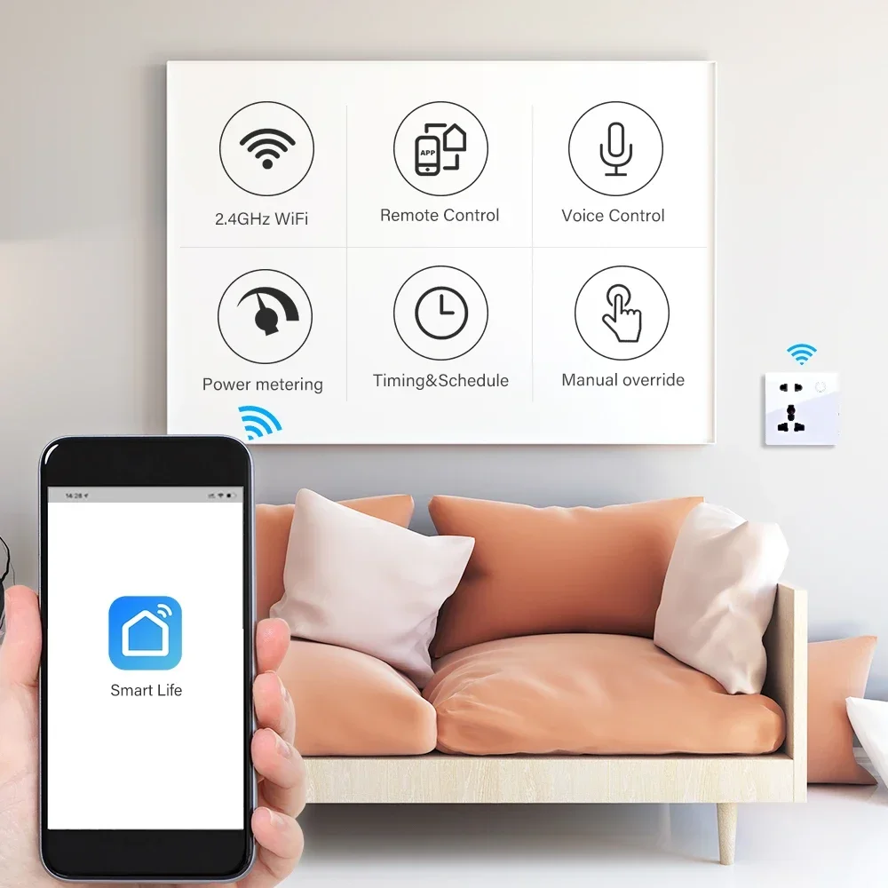 Customized Smart WiFi Wall Soc - Smart Home Integration reseña y precio