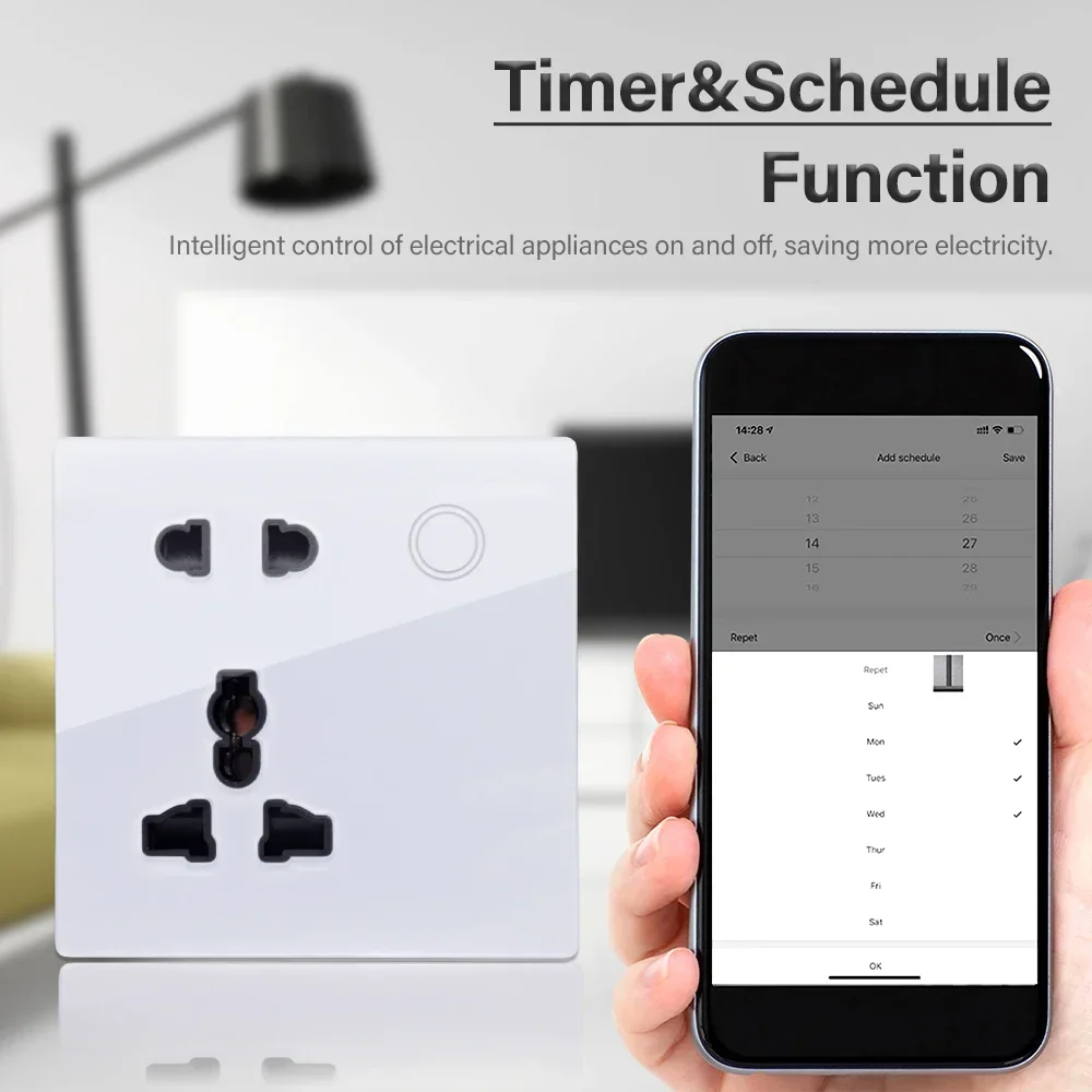 Customized Smart WiFi Wall Soc - Smart Home Integration reseña y precio