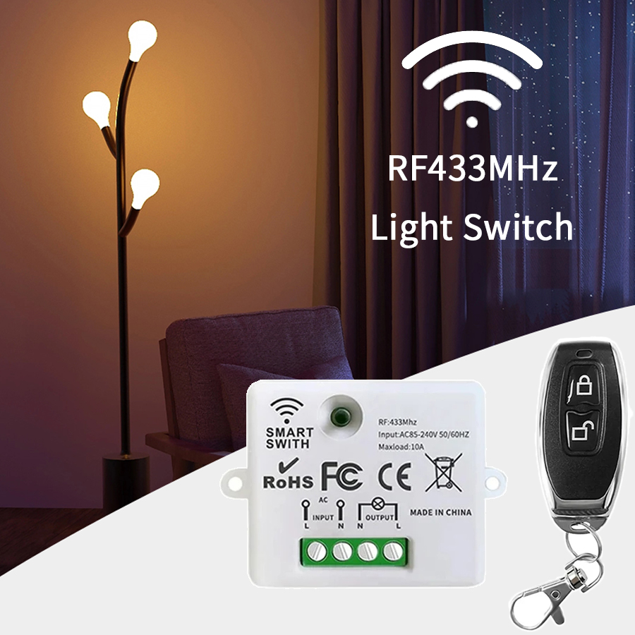 RF 433MHz Wireless Remote Cont - Smart Home Integration reseña y precio