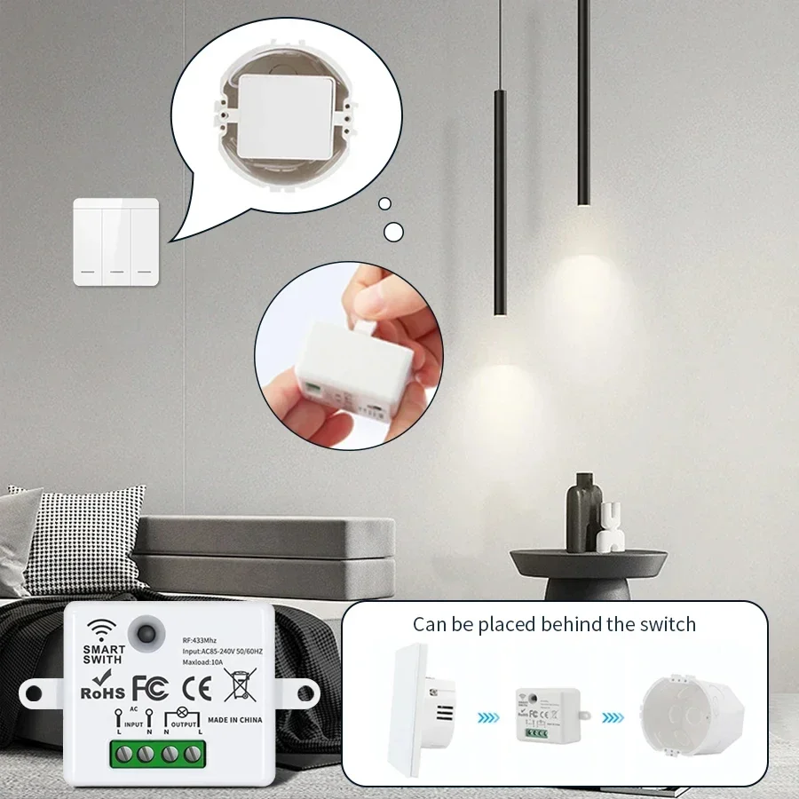 RF 433MHz Wireless Remote Cont - Smart Home Integration reseña y precio