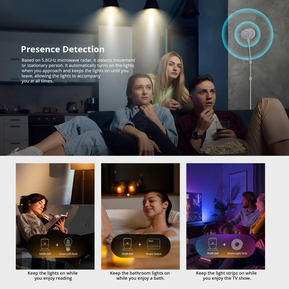 SONOFF SNZB-06P Zigbee Human P - Smart Home Retrofit reseña y precio