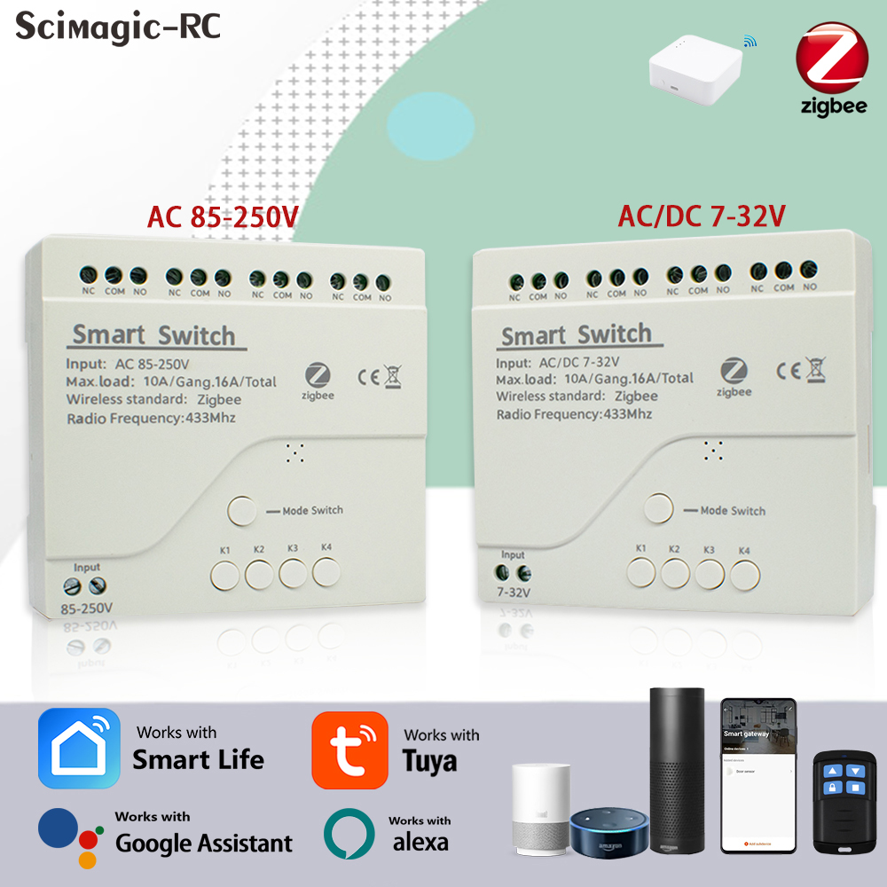 4CH Zigbee Tuya Smart Home Rel - Smart Home Assistant reseña y precio