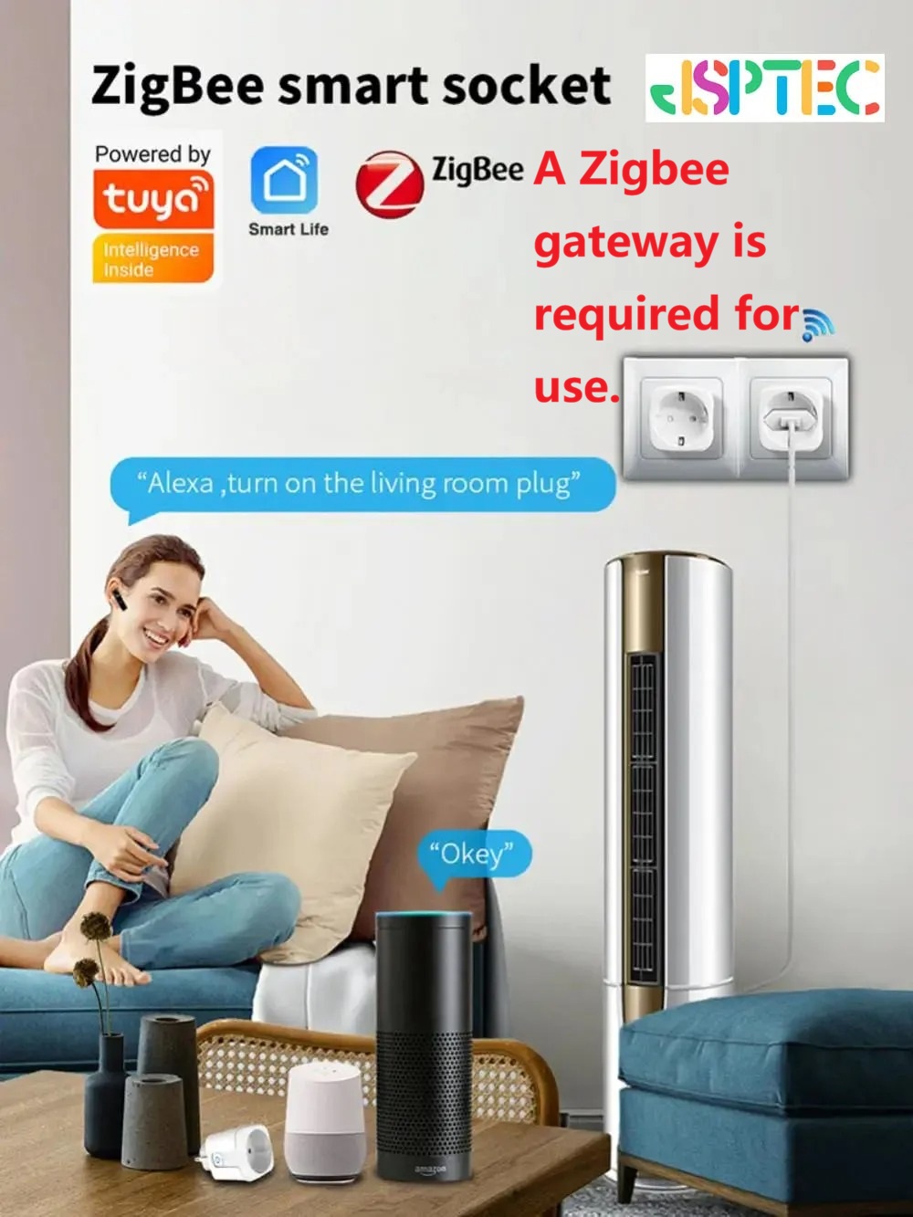 Tuya Zigbee Smart Plug 20A EU  - Smart Home Yandex reseña y precio