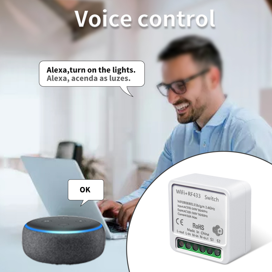 16A/20A Tuya WiFi Smart Switch - Alexa Compatible Bulb reseña y precio