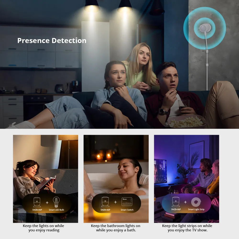 SONOFF SNZB 06P Zigbee Human P - Smart Home Retrofit reseña y precio