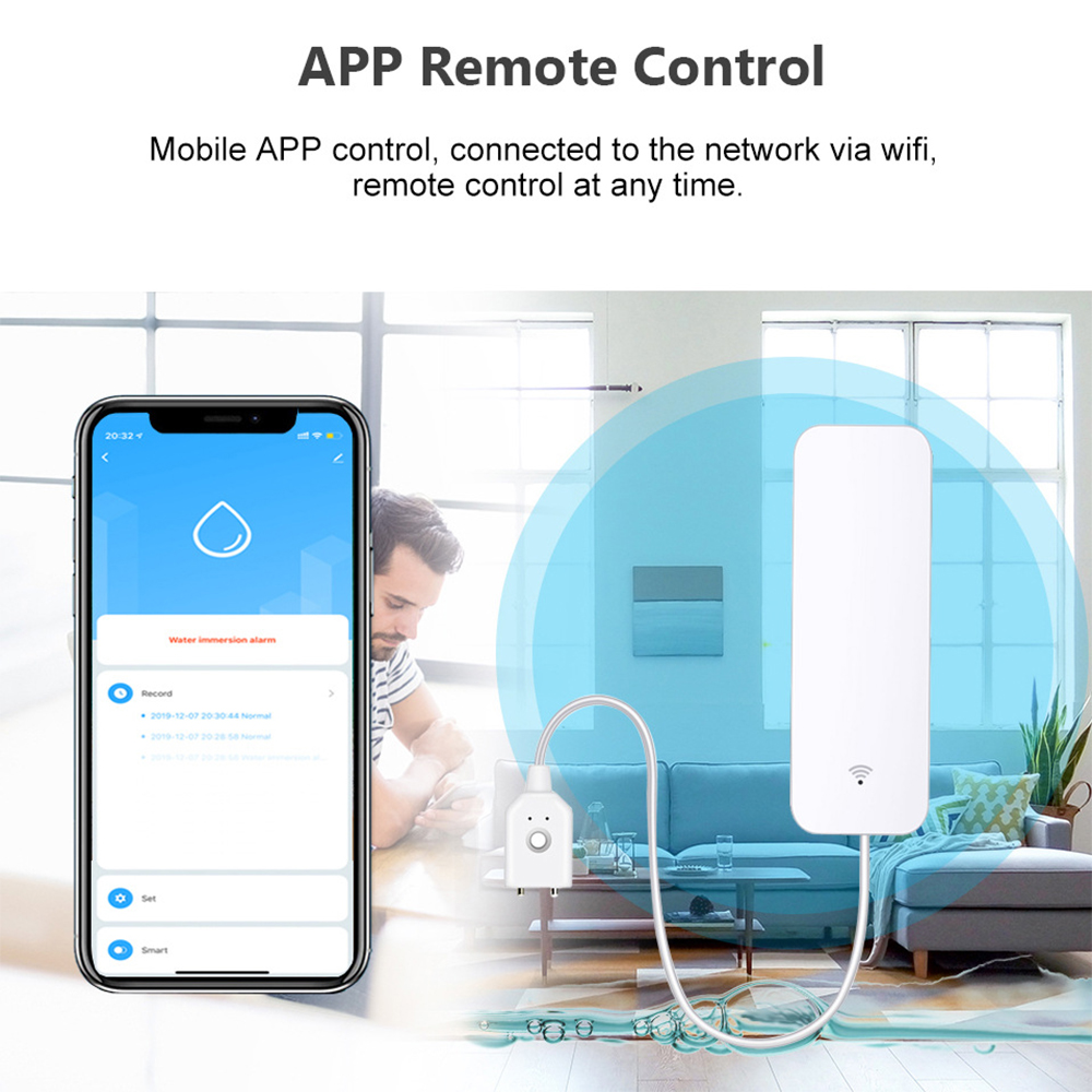 Tuya WiFi Water Leak Sensor, W - Smart Home Green reseña y precio