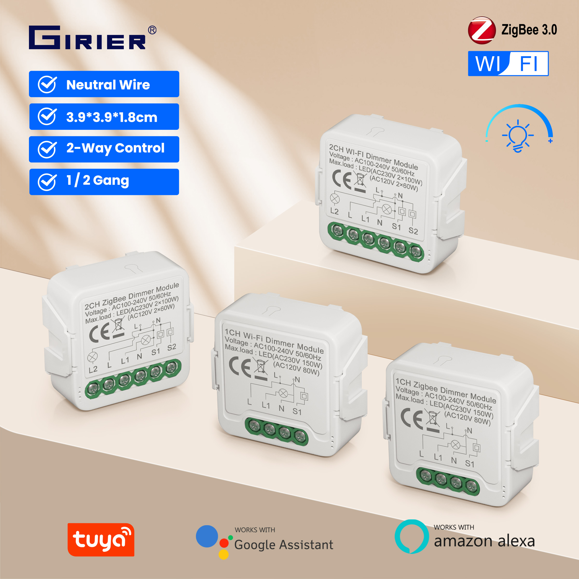 GIRIER Tuya Smart WiFi ZigBee  - Smart Home Integration reseña y precio