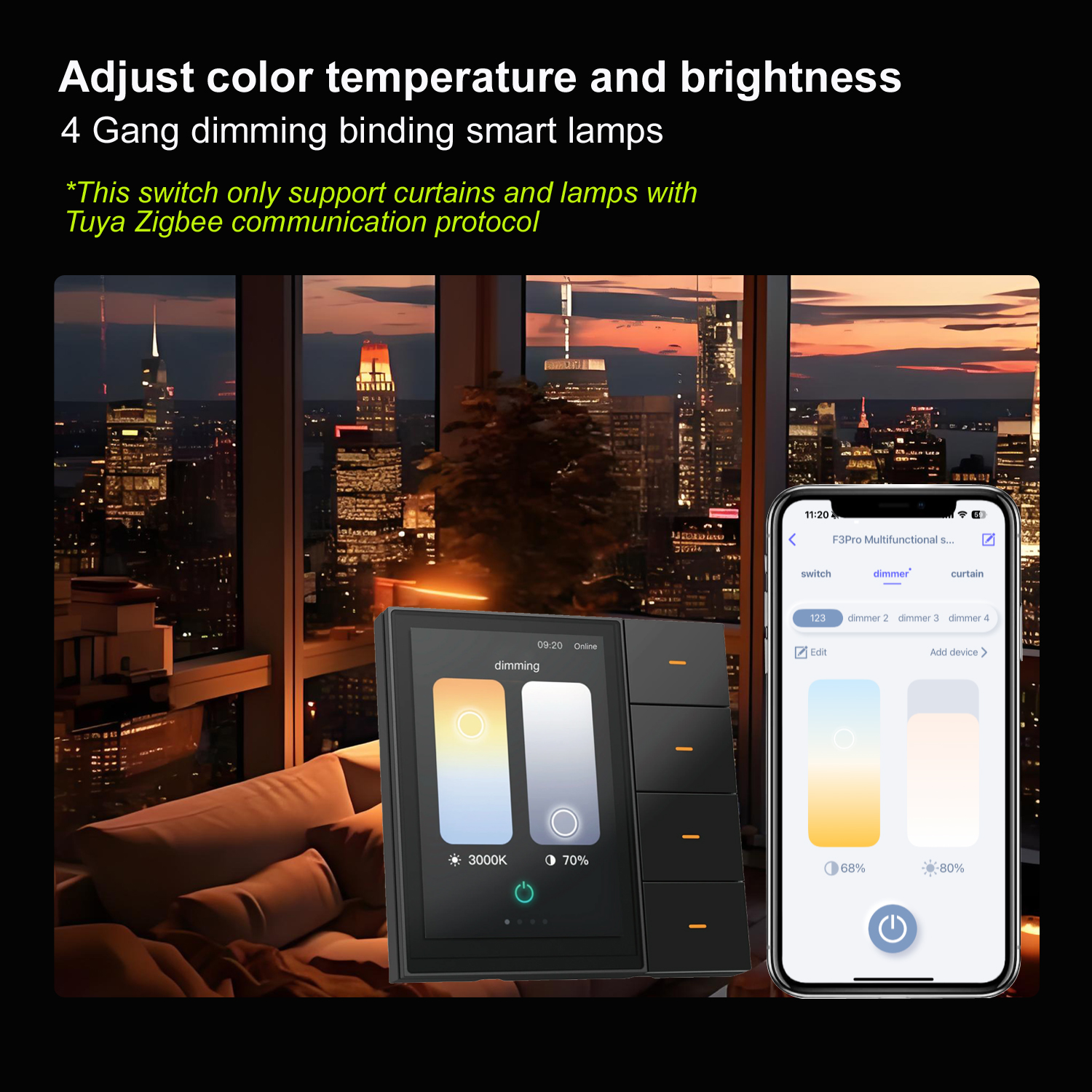 F3-pro Tuya Smart Panel ZigBee - Smart Home Devices reseña y precio