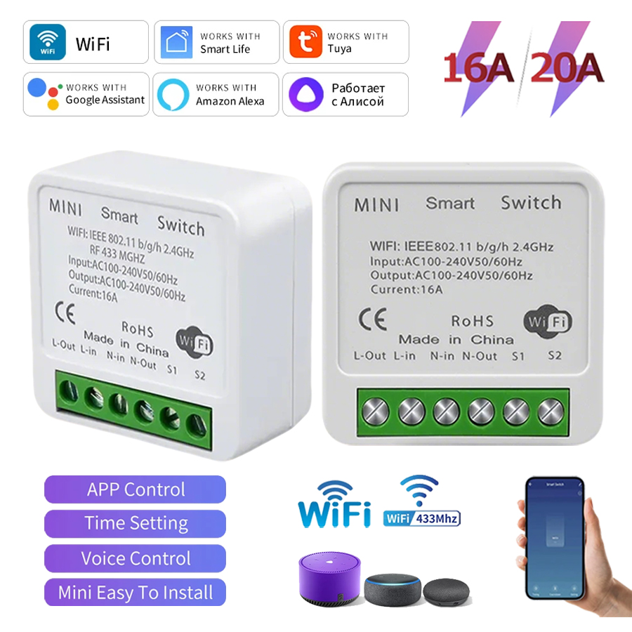 Tuya WiFi Smart Switch Module  - Smart Home Assistant reseña y precio
