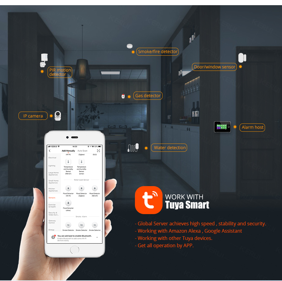 KERUI Smart  WiFi Water Sensor - Smart Home Kitchen reseña y precio
