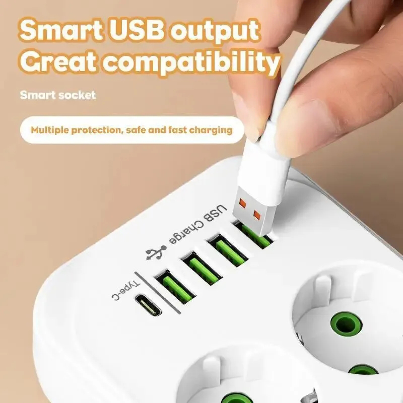 2M Electrical Socket EU Plug6  - Smart Power Strip reseña y precio