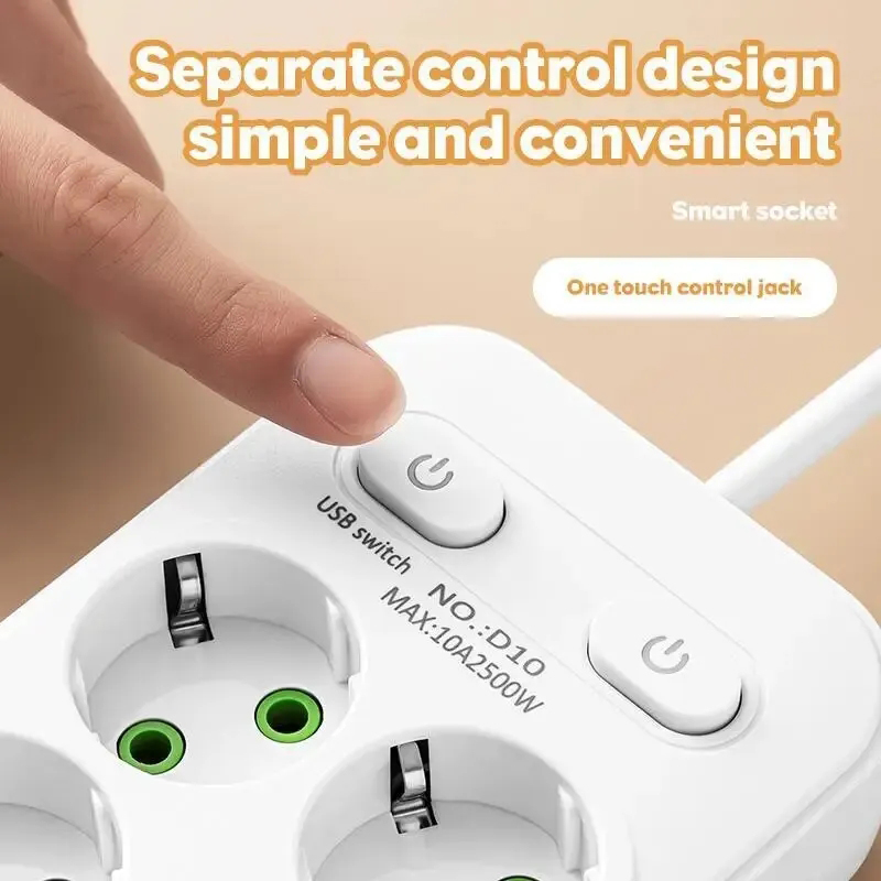 2M Electrical Socket EU Plug6  - Smart Power Strip reseña y precio