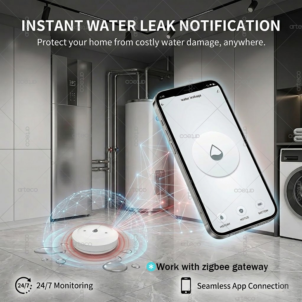 Zigbee Water Leak Sensor Smart - Smart Home Green reseña y precio