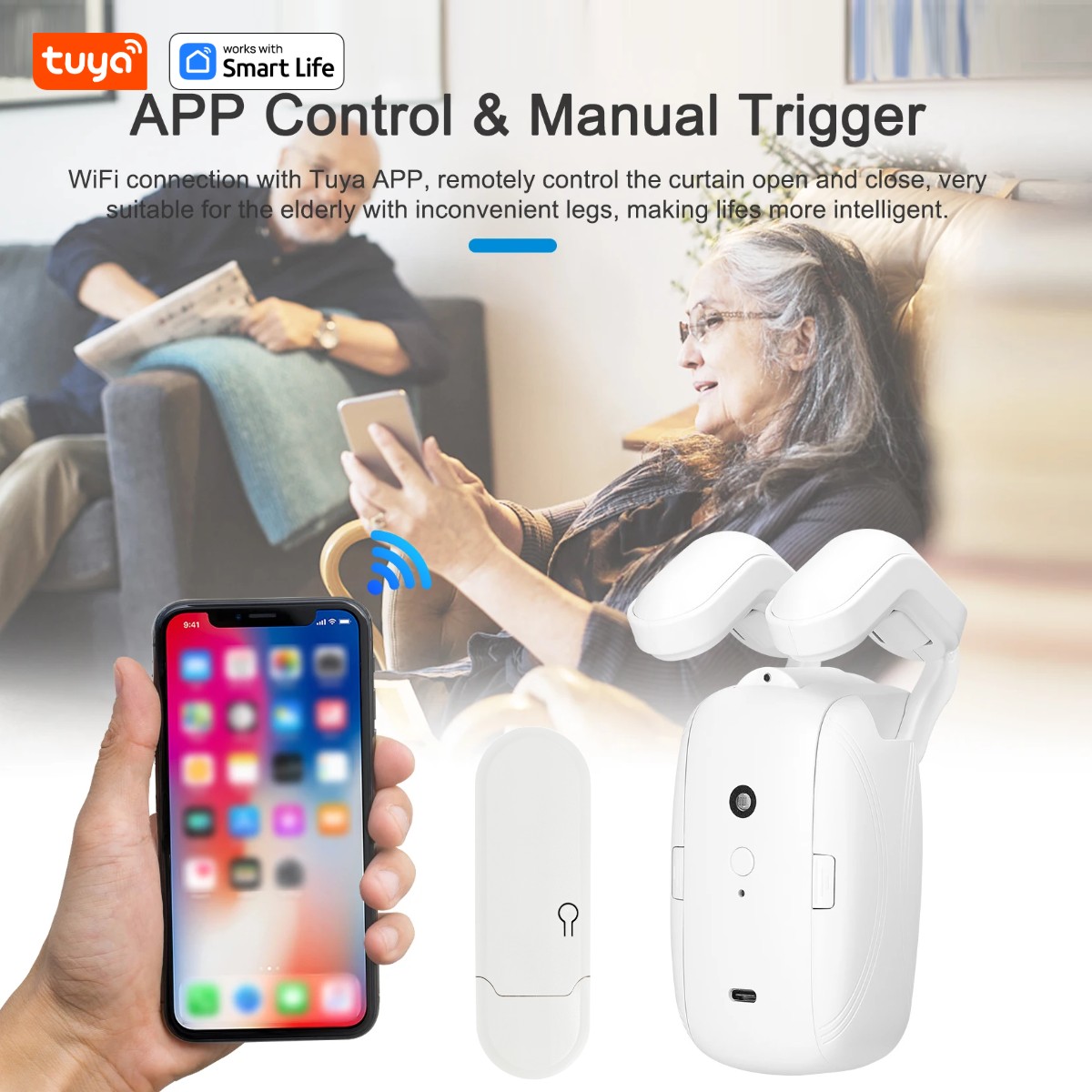 1/2PCS Tuya Smart WiFi Curtain - Smart Home Wifi Hub reseña y precio