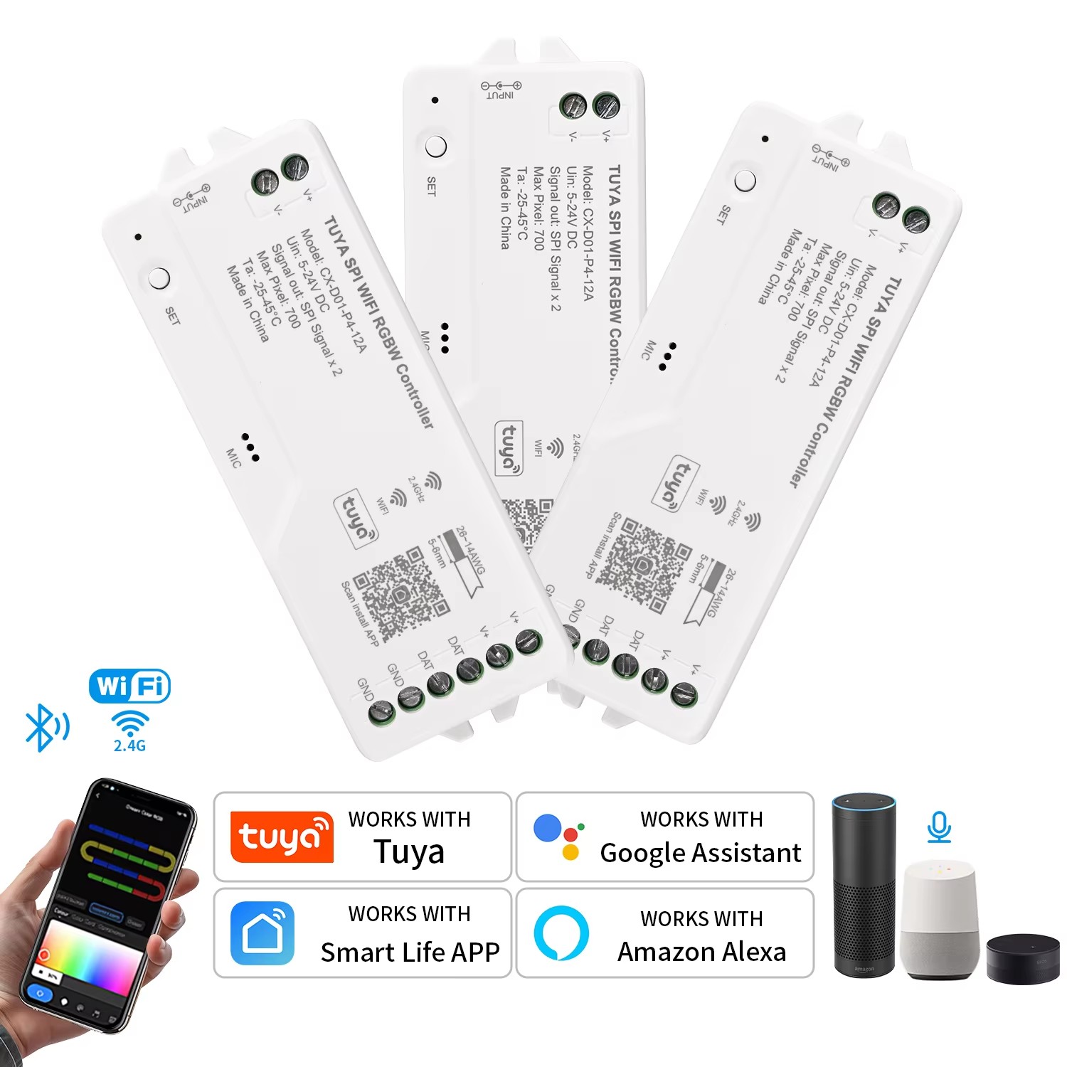 Tuya Wifi LED SPI RGBIC RGBWIC - Alexa Compatible Bulb reseña y precio