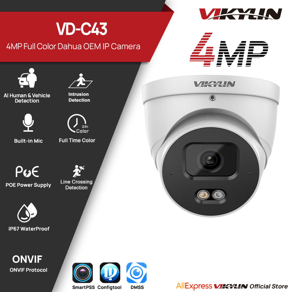 VIKYLIN 4MP Full Color IP Secu - Smart Home Login reseña y precio