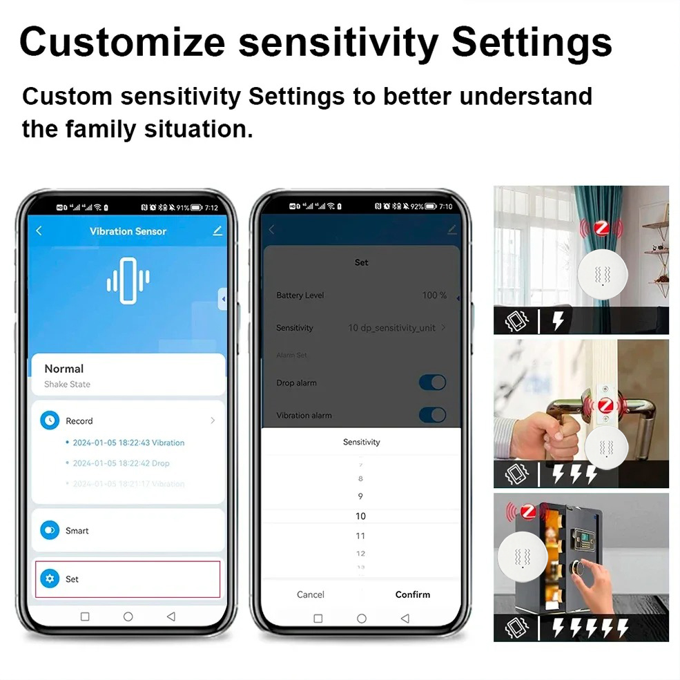Tuya ZigBee Smart Vibration &  - Smart Home Tools reseña y precio