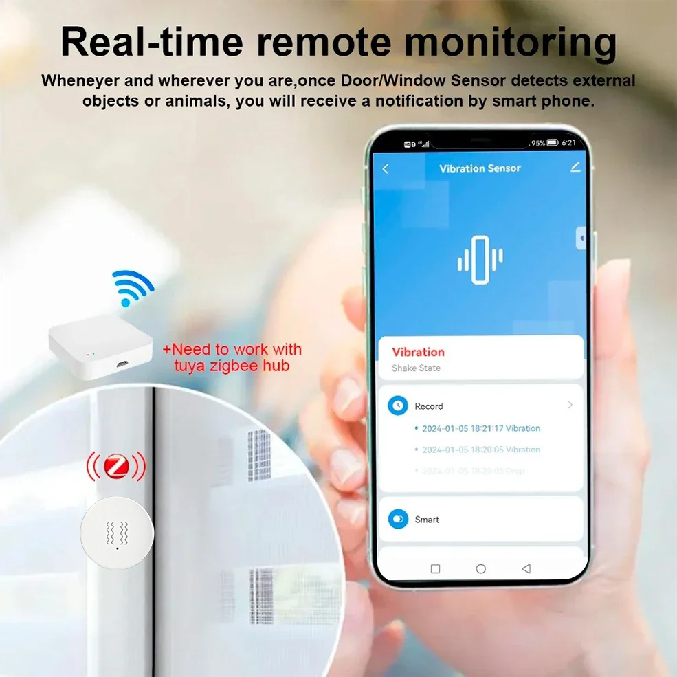 Tuya ZigBee Smart Vibration &  - Smart Home Tools reseña y precio
