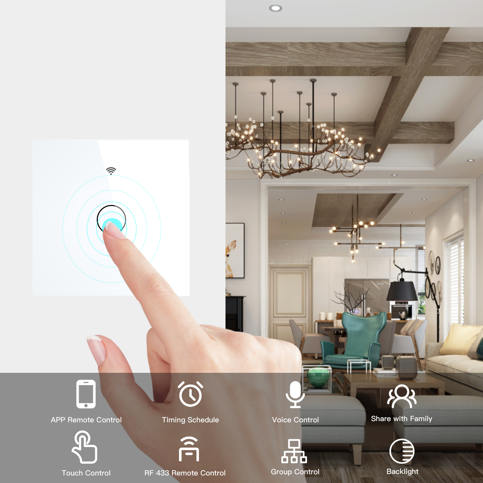 NEW WiFi Smart Light Switch RF - Smart Home Integration reseña y precio