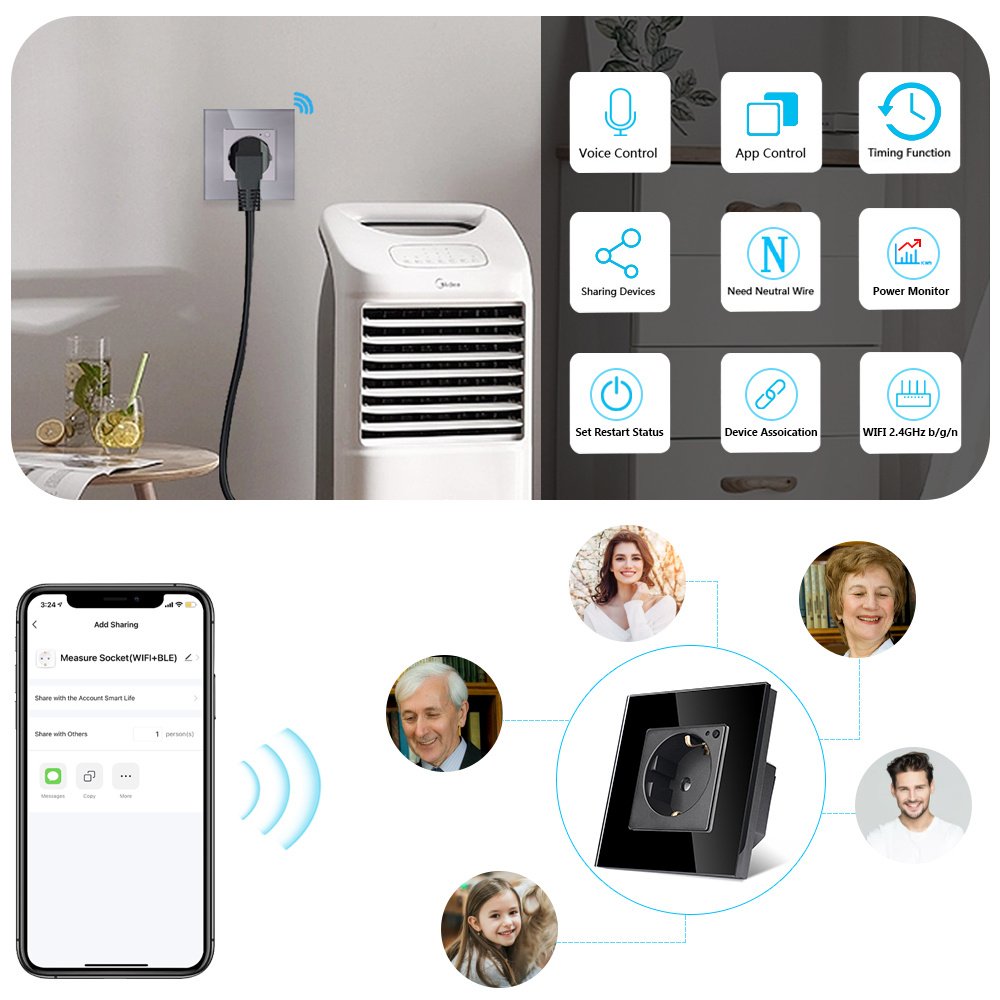 TAWOIA Wifi Wall Socket EU Sta - Smart Home Yandex reseña y precio