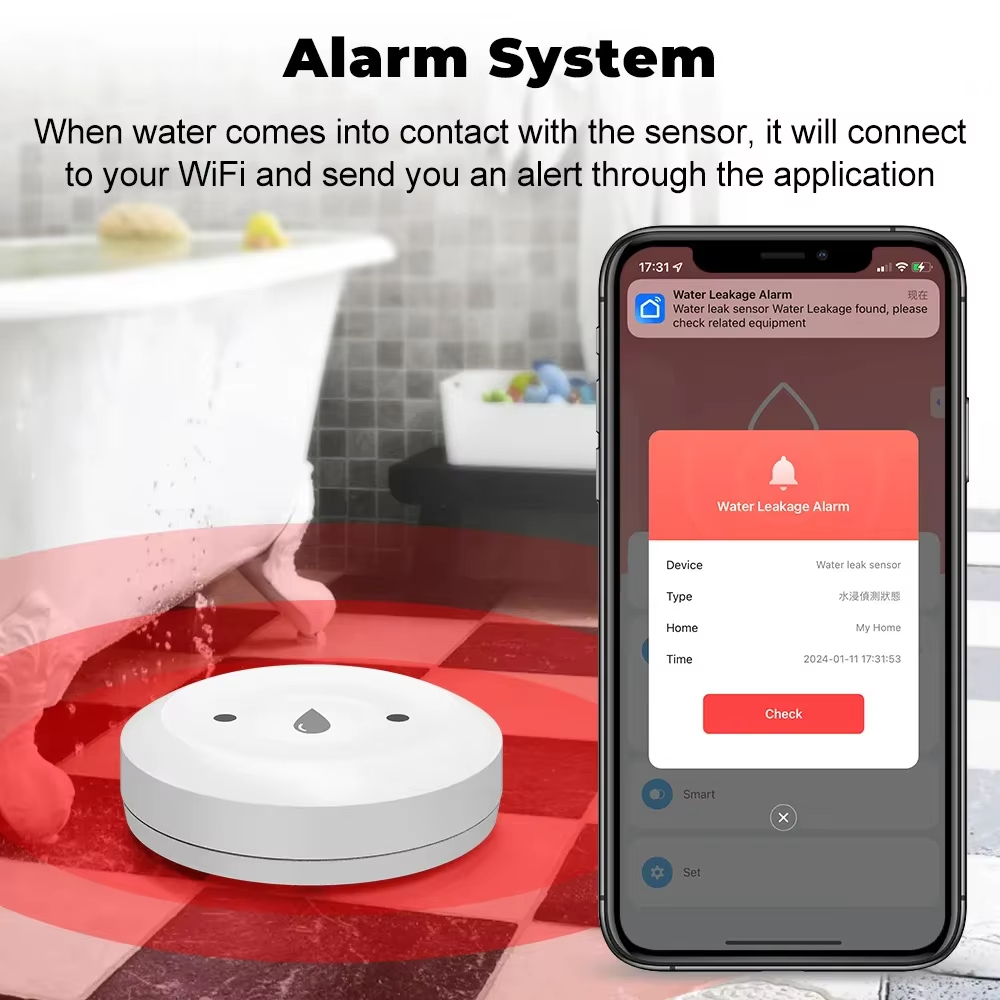 Tuya ZigBee 3.0 Water Leak Det - Smart Home Kitchen reseña y precio