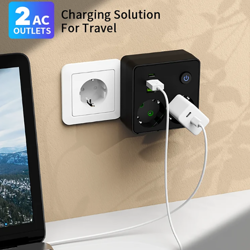 EU Plug Outlet 2 Sockets Multi - Smart Power Strip reseña y precio