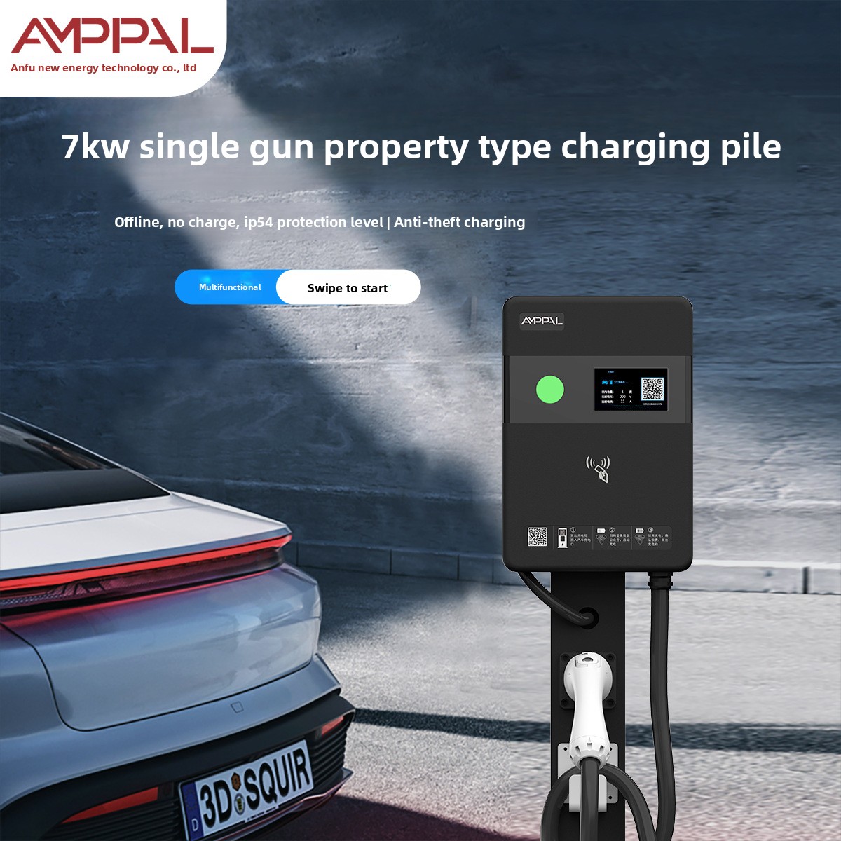 7KW AC EV Charging Station for - Smart Home Qr Code reseña y precio