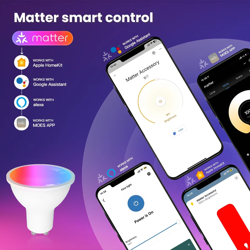 MOES Tuya Matter WiFi GU10 Sma - Alexa Compatible Bulb reseña y precio