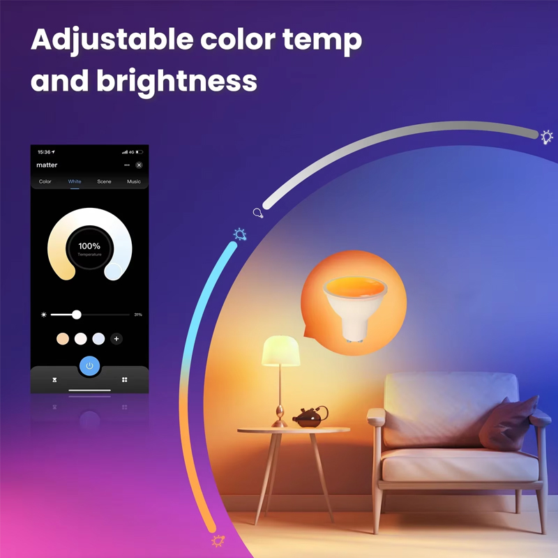MOES Tuya Matter WiFi GU10 Sma - Alexa Compatible Bulb reseña y precio