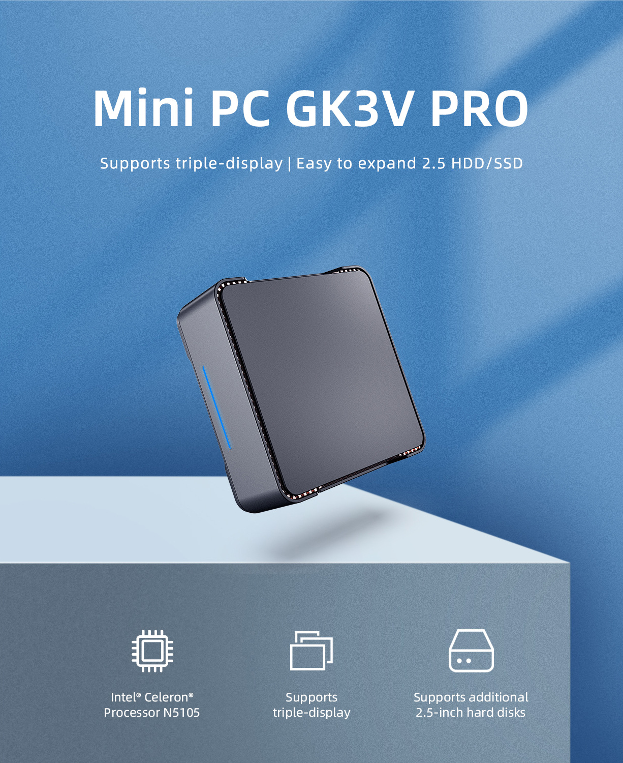 GK3V Pro mini pc Intel N5105 R - Smart Home Pc reseña y precio