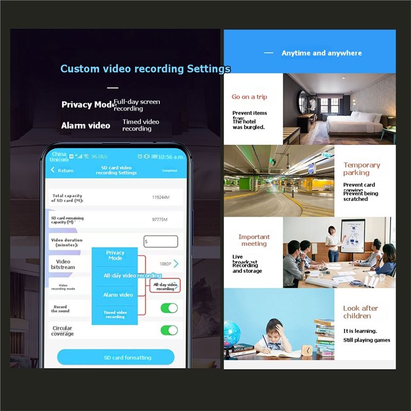 B04C-Mini Wifi Camera 1080P HD - Smart Home Network Rack reseña y precio