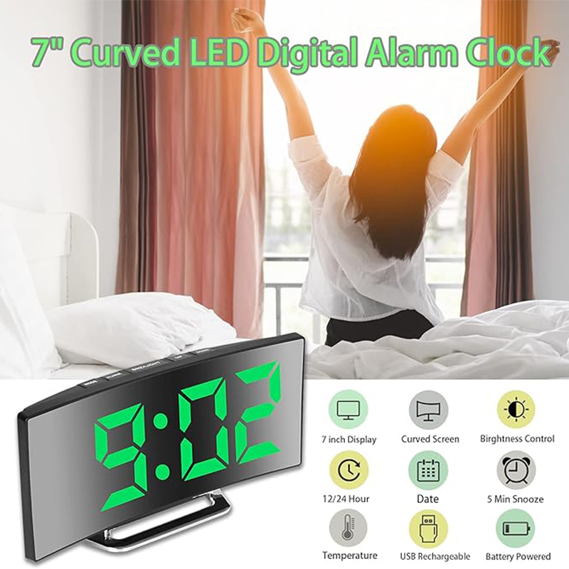 LED Digital Alarm Clock Curved - Smart Home Retrofit reseña y precio