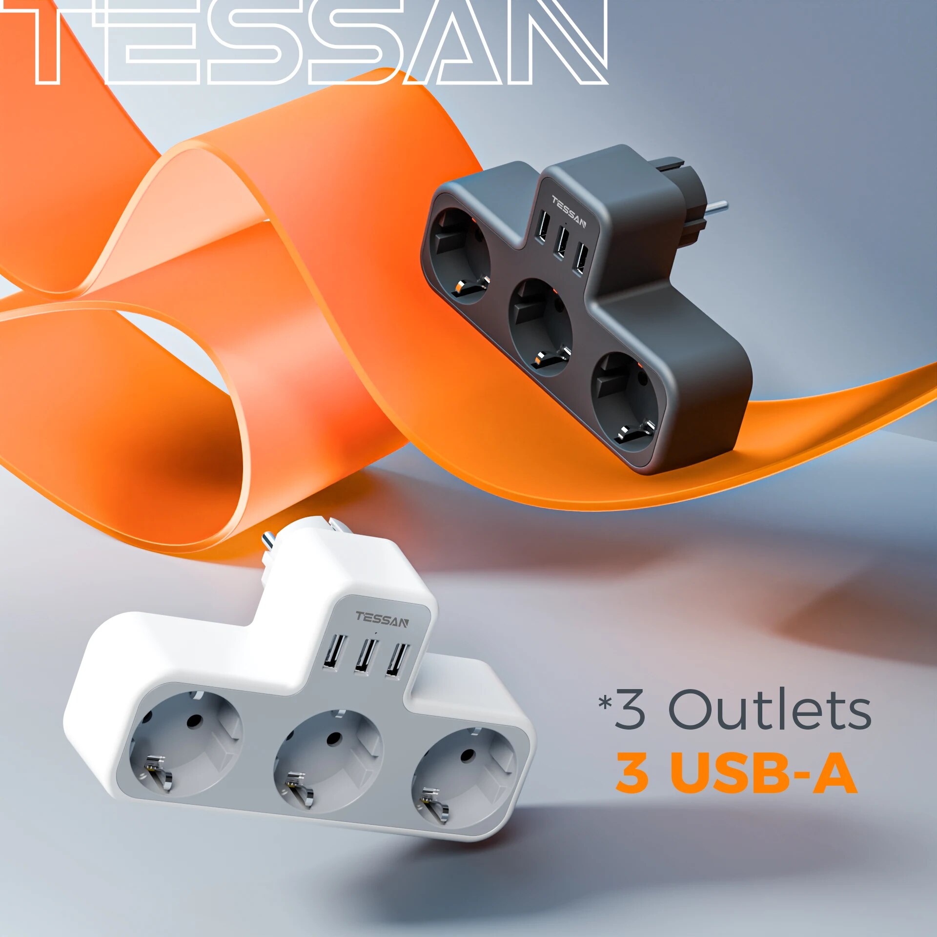TESSAN EU Plug Power Strip wit - Smart Power Strip reseña y precio
