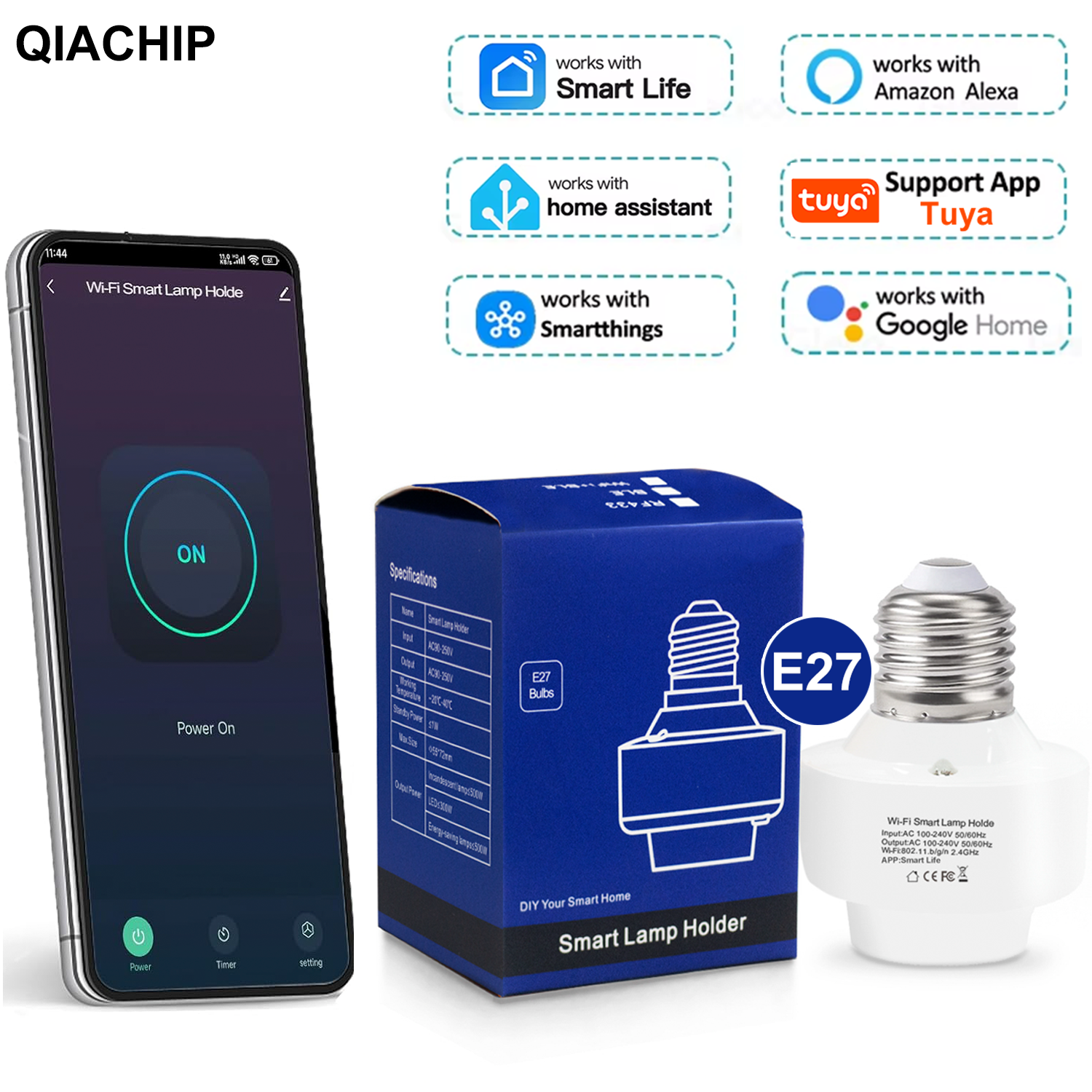 Tuya Smart E27 Socket Switch A - Smart Bulb reseña y precio