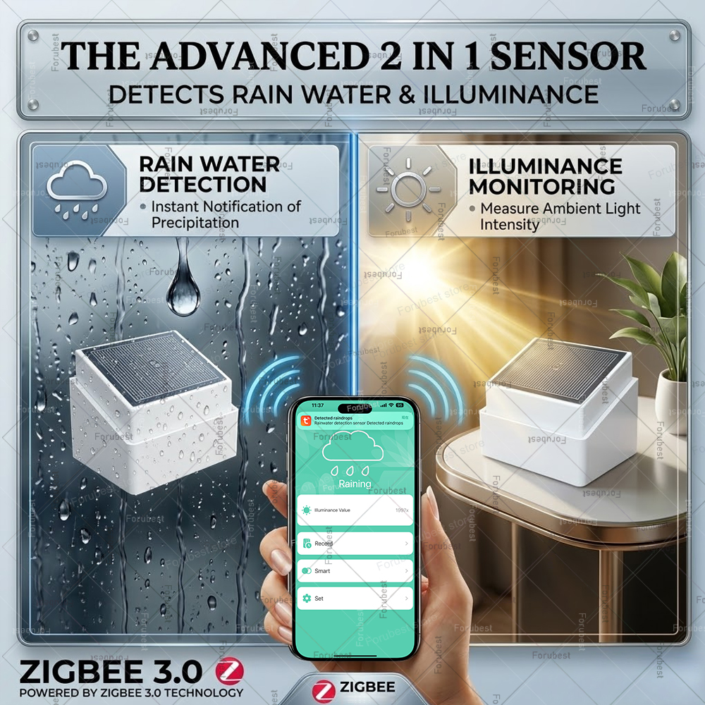 Zigbee Rain Sensor with Bright - Smart Home Green reseña y precio