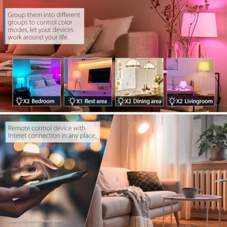 Candelabra Smart Light Bulbs 6 - Alexa Compatible Bulb reseña y precio