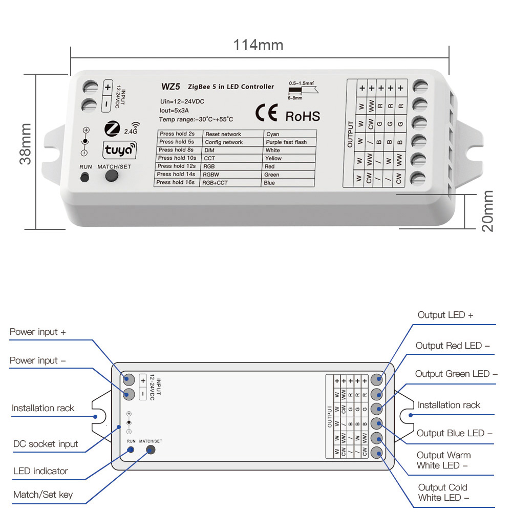 ZigBee 3.0 LED Controller 5-in - Smart Power Strip reseña y precio